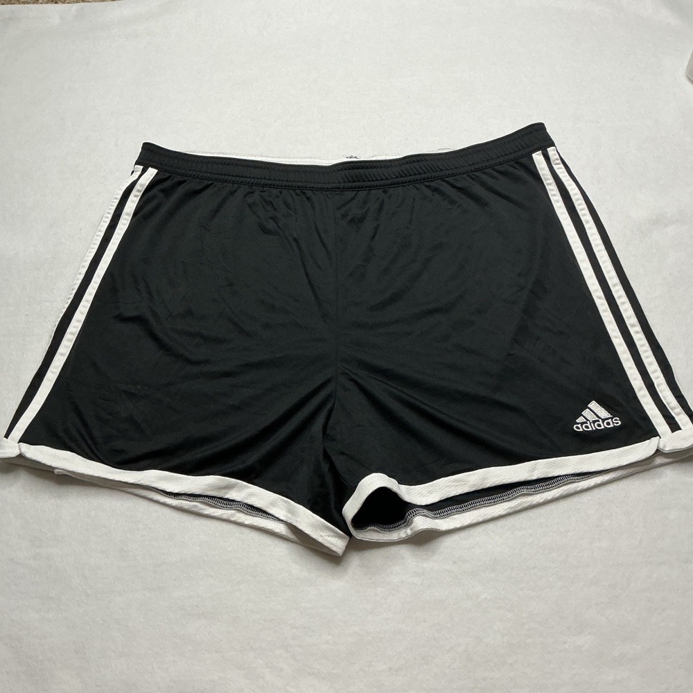 Adidas Tastigo 15 Womens Knit Soccer Shorts Black White ClimaCool Size XL